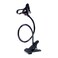 ITART Plastic Flexible Long Arms Gooseneck Clip Clamp Stand Universal Cell Phone Holder Black