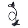 ITART Plastic Flexible Long Arms Gooseneck Clip Clamp Stand Universal Cell Phone Holder Black