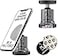 Mob Armor MobNetic Maxx USA Assembled Magnetic Phone Holder for Car Magnetic Car Phone Mount 90Degree Tilt 360Degree Rotation Aluminum Metal Compatible with iPhone Android Black Chrome