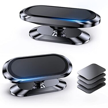 Coolpow 2Pack Magnetic Phone Holder for Car DashStrong Magnet Magnetic Car Phone Holder Mount 4 Plate Phone Holders for Your Car Phone Mount for Car Dashboard Cell Phone Car Mount for iPhone Samsung