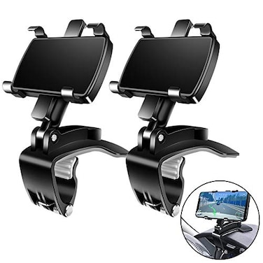 FONKEN Car Phone Mount 2 Pack Cell Phone Holder for Car 360 Degree Rotation Dashboard Clip Mount Car Phone Holder Compatible for iPhone 11 1312 pro Max 8 8Plus Samsung S10 S9 S8 47 Smartphones