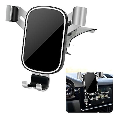 musttrue LUNQIN Car Phone Holder for Porsche Macan 20152026 and Porsche Cayenne 20192023 SUV Auto Interior Accessories Cell Phones Mount Cellphone Mobile Cradle Charging Navigation GPS Stand Vent Acce