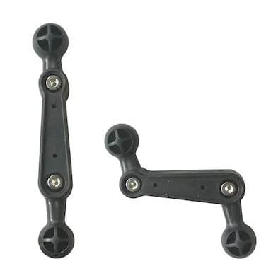 ThtRht 2 Pack 17mm Double Sided Ball Mount Arm 4 Extension Rod Joint Connector Adapter Swirl Head for Garmin GPS Car Phone Holder Clamp Cellphone Air Vent Cradle Video Light Photo Rig