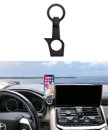 MaserWeller Car Phone Holder for Toyota Land Cruiser LC300 2022 2023 2024 Accessories Start Button Fixed Clip Phone Mount Compatible with MagSafe Cell Phone Holder That Does Not Affect Air Vent