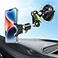 Rednow Suction Cup Phone Mount 360 Rotating Universal Ball Head Arm for Car Dashboard Windshield Vehicle Sunroof Black