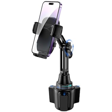 bokilino Cup Phone Mount for Car Upgraded Version Universal Cup Phone Cradle Holder with Long and Adjustable Neck Friendly Compatible with Cell Phone iPhone Samsung Google and All Smartphones