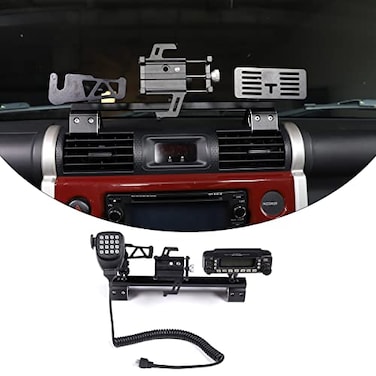 Fgtagtal Car PhoneWalkie TalkieRadio Mount Compatible with Toyota FJ Cruiser 20072021 Multifunctional Dash Panel Track Cell Phone Holder for Car Dashboard Air Vent G Style with 3 Mount