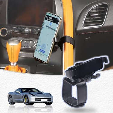 LLKUANG Center Console Car Mobile Phone Mount Compatible with Chevrolet Corvette C7 20142019Center Handle Multifunctional Phone HolderNavigation Bracket Style A