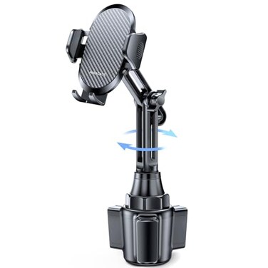 Miracase 2025 Upgraded Universal Cup Phone Holder for Car Rotatable Adjustable Long Neck Car Cup Holder Phone Mount Compatible with iPhone Samsung Google More Smartphones