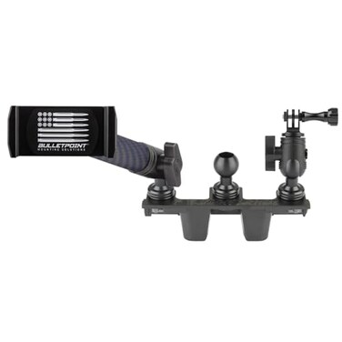 Bulletpoint Metal Bronco Phone Holder Mount Action Camera Mount Compatible with 2021 Ford Bronco Holds 3 Devices Replaces Accessory Ready Panel
