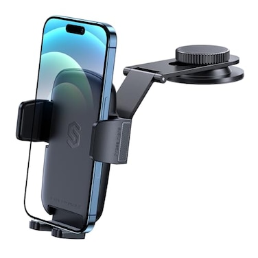 SYNCWIRE Car Phone Holder for Universal Dashboard Super Stable Car Phone Mount Foldable Aluminum Alloy Arm for iPhone 17 16 15 14 13 12 Series All Phones