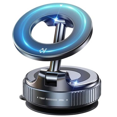 Jkoailiwi Vacuum Magnetic Phone Holder for Car 360 Adjustable Suction Cup Phone Mount for DashboardWindshieldGymMirror Foldable for MagSafe Car Mount Fits iPhone 1217 Pro Max All Cell Phones