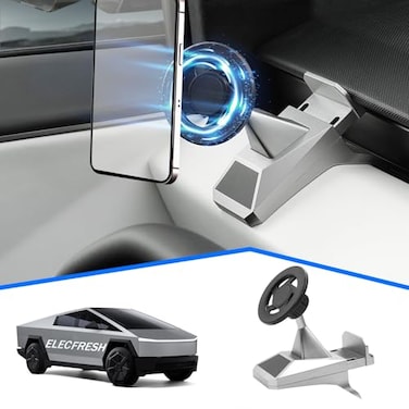 ELECFRESH Phone Mount for Tesla Cybertruck Fit for All Phone Magnetic Phone Holder for Cybertruck Accessories Can be Adjusted 360 Model