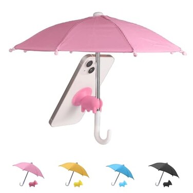 heqxwl Cell Phone Umbrella Sun Shade Suction Cup Stand Pink