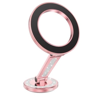 Pikabo Pink Phone Holders for Your Car Dashboard Windshield Car Phone Holder Hands Free Phone Mount for Car Compatible with iPhone MagSafe Accessories Glitter Pink