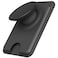 Sinjimoru for MagSafe Phone Grip Compatible with MagSafe wallet Soft Magnetic Finger Grip with 3 Card Holder for iPhone MTap Tok Wallet Black