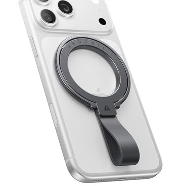 andobil 2026 Unrivaled Stability Magnetic Phone Grip Holder for MagSafe Ring Stand Holder Kickstand Compatible with MagSafe Accessories for iPhone 17 Air 16 Pro Max Plus 15141312Android Grey