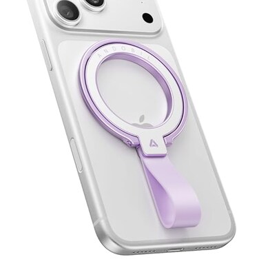 andobil 2026 Unrivaled Stability Magnetic Phone Grip Holder for MagSafe Ring Stand Holder Kickstand Compatible with MagSafe Accessories for iPhone 17 Air 16 Pro Max Plus 15 14 13 12Android Purple