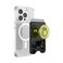PopSockets Phone Wallet for MagSafe Phone Card Holder with Grip Neon Yellow All Smiles