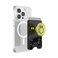 PopSockets Phone Wallet for MagSafe Phone Card Holder with Grip Neon Yellow All Smiles