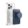 PopSockets Phone Wallet for MagSafe Phone Card Holder with Grip Blue Navy