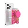 PopSockets Phone Wallet for MagSafe Phone Card Holder with Grip Hot Pink Pink Relief