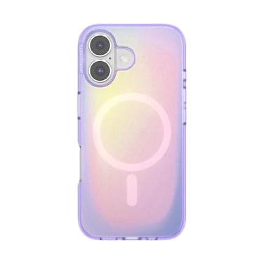 PopSockets iPhone 16 Phone Case with MagSafe Wireless Charging Compatible Purple Aura
