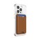 PopSockets Softgoods Phone Wallet and Adapter Ring for MagSafe Phone Card Holder Wireless Charging Compatible Wallet Compatible with MagSafe Cognac
