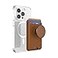 PopSockets Phone Wallet for MagSafe Phone Card Holder with Grip Brown Cognac
