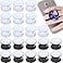 Weewooday 20 Pcs Sublimation Socket Blank Phone Grip Holders Collapsible Phone Grips Self Adhesive Sublimation Holders for Smartphones and TabletsBlack and White