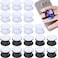 Weewooday 20 Pcs Sublimation Socket Blank Phone Grip Holders Collapsible Phone Grips Self Adhesive Sublimation Holders for Smartphones and TabletsBlack and White