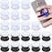 Weewooday 20 Pcs Sublimation Socket Blank Phone Grip Holders Collapsible Phone Grips Self Adhesive Sublimation Holders for Smartphones and TabletsBlack and White