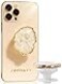 CRYSTALFY Grips by Crystal Phone Grip Holder Expanding KickstandNatural Gemstone Swappable Top Accessory Compatible with iPhone iPad Kindle Mobile Devices White Clear Quartz Druzy Adhesive