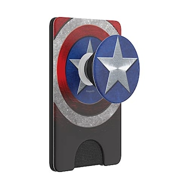 PopSockets Adhesive Phone Wallet and Card Holder with Grip Marvel Captain America