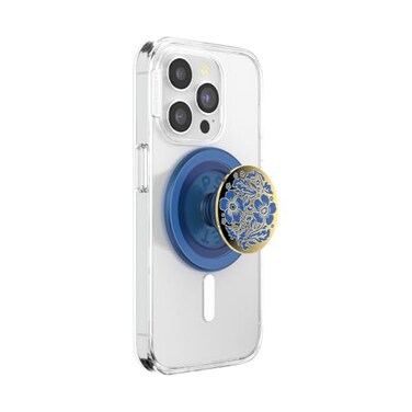 PopSockets Phone Grip for MagSafe Magnetic Holder Phone Stand Blue Lace Blue Vermeer