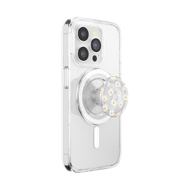PopSockets Phone Grip for MagSafe Magnetic Holder Phone Stand Daisy Translucent He Loves Me Not