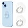 VOVIGGOL Transparent Phone Ring Holder Stand 2 Pcs 360 Rotation Cell Phone Ring Holder Mobile Finger Kickstand Hand Phone Grip for iPhone Clear Phone Ring for Phone Case Round