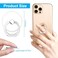 VOVIGGOL Transparent Phone Ring Holder Stand 2 Pcs 360 Rotation Cell Phone Ring Holder Mobile Finger Kickstand Hand Phone Grip for iPhone Clear Phone Ring for Phone Case Round