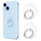 VOVIGGOL Transparent Phone Ring Holder Stand 2 Pcs 360 Rotation Cell Phone Ring Holder Mobile Finger Kickstand Hand Phone Grip for iPhone Clear Phone Ring for Phone Case Round