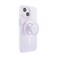 PopSockets iPhone 15 Phone Case with MagSafe Wireless Charging Compatible White Opalescent Clear