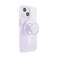 PopSockets iPhone 15 Phone Case with MagSafe Wireless Charging Compatible White Opalescent Clear