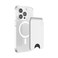 PopSockets Phone Wallet for MagSafe Phone Card Holder with Grip White