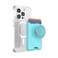 PopSockets Phone Wallet for MagSafe Phone Card Holder with Grip Light Blue Butterfly Pea Blue