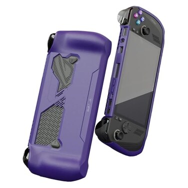 SkullCo. Skull Co GripCase for ROG Ally X2024 Model A Soft Protective Case with Textured Grips Full Protection and Stand ShockAbsorption NonSlip and AntiScratch Cover Design Galactic Purple
