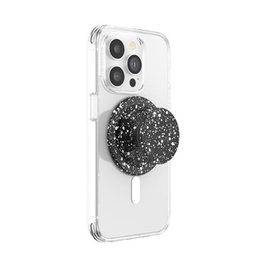 PopSockets Phone Grip for MagSafe Magnetic Holder Phone Stand Black Black Speckle