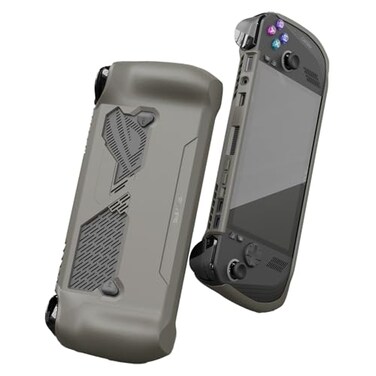 SkullCo. Skull Co GripCase for ROG Ally X 2024 Model A Soft Protective Case with Textured Grips Full Protection and Stand ShockAbsorption NonSlip and AntiScratch Cover Design Coyote Gray