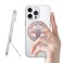 EWA MagOne 3rd Gen Compatible with MagSafe Phone Grip Stand with Finger Strap Removable Magnetic Ring Holder Kickstand Loop for iPhone 171615141312 Series Pink