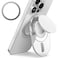 Sinjimoru Phone Grip Stand Compatible with MagSafe Adaptor Ring Included 3000G Kickstand for iPhone 1716151413 MTap Tok Stand Clear White