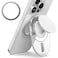 Sinjimoru Phone Grip Stand Compatible with MagSafe Adaptor Ring Included 3000G Kickstand for iPhone 1716151413 MTap Tok Stand Clear White
