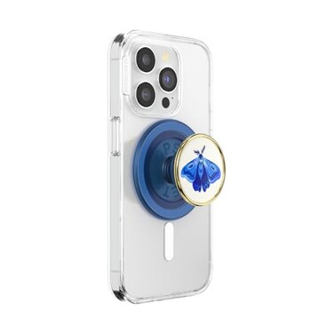 PopSockets Phone Grip for MagSafe Magnetic Holder Phone Stand Blue Enamel Gossamer
